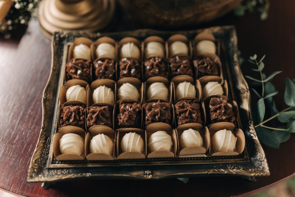 Elegant Tray of Gourmet Chocolate Confections